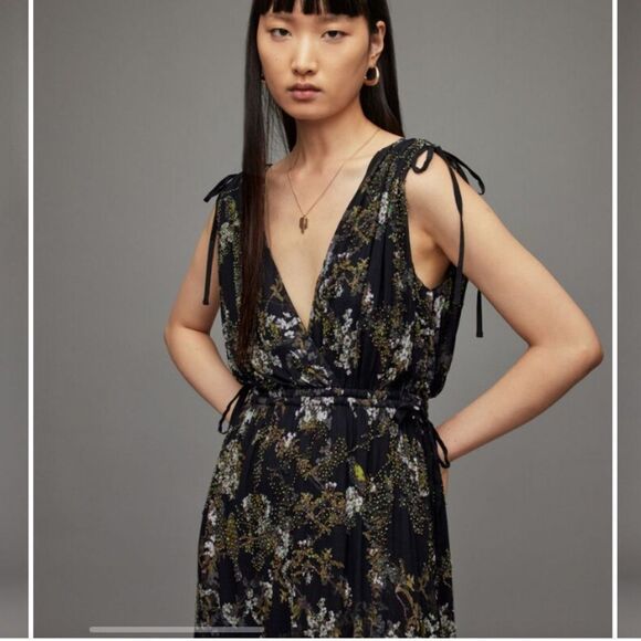 NWT All Saints Maia Viola Dress size US8 - Picture 8 of 13